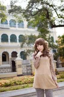 Japan new style chiffon knit 2 pcs dress（3color）  