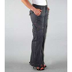Institute Liberal Womens Grey Twill Cargo Pants  Overstock