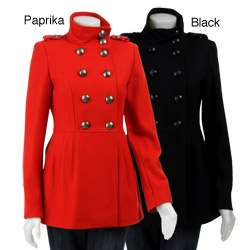 Miss Sixty Womens Military style Wool Coat  
