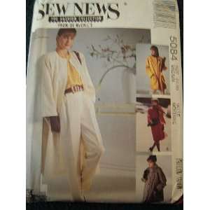  MISSES LINED COAT (THREE LENGTHS) AND SCARF SIZE 14 16 SEW NEWS 