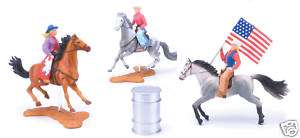 New Ray Pretend Toy Rodeo Barrel Racing Cowgirls Set  