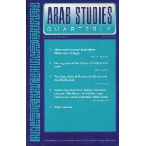  Arab Studies Quarterly (Volume 24, Nos. 1, 2&3, 4) James 