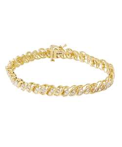 14k Yellow Gold 2ct TDW Diamond Bracelet (G H, I2)  Overstock