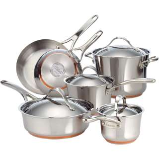   Nouvelle Copper Stainless Steel 10 piece Cookware Set  