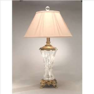   GT60696 St. James One Light Table Lamp in Crystal and Antique Brass