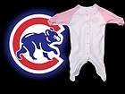 New Chicago CUBS Infant Girls Sleeper 0 9 months Baby