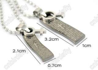   Quality Heart Lover Necklace Couple Pandent + Xmas Gift Box  