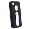 Hybrid White/Black Hard/Silicone Gel Case Cover+Screen Guard for 