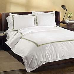   Embroidered Green 3 piece King size Duvet Cover Set  Overstock