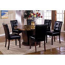 Belgium 7 piece Dinette Set with Faux Marble Granite Top  Overstock 