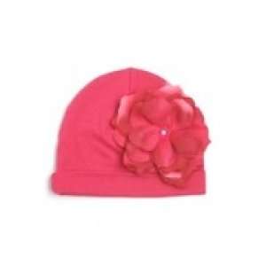  Jamie Rae Raspberry Cotton Hat with Raspberry Rose Size 0 