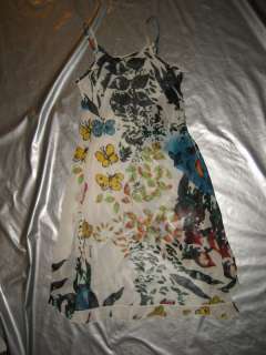 ICEBERG DRESS Floral and Butterfly Print MADE IN ITALY Fits Size US 