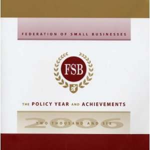  The Policy Year and Achievements (9780906779682 