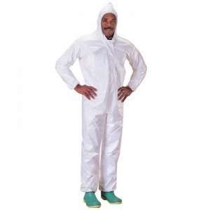  Dupont   Tychem Sl Coveralls With Attached Hood,Elastic 