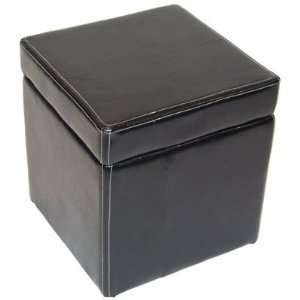    4D Concepts Faux Leather Box Ottoman with Lift Top
