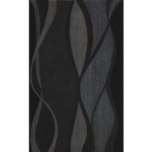  Structures Black Contemporary Rug