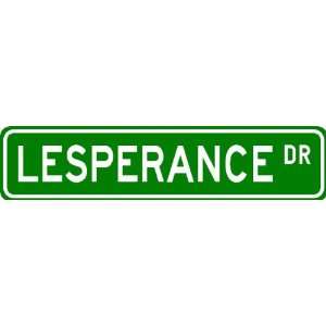 LESPERANCE Street Sign ~ Personalized Family Lastname Sign ~ Gameroom 