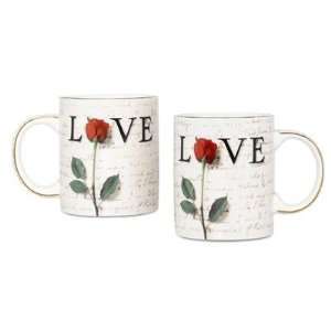  PS Collection PS 7304 Love Letters Coffee Mug (Set of 2 