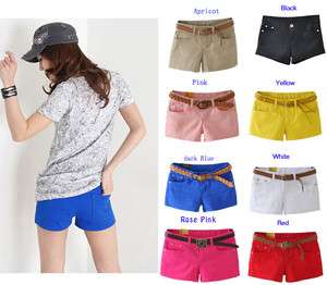 Women Casual Candy Colours Shorts Short Jeans low waisted 11 colors 