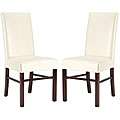 Bowery Brown Clay Leather Side Chairs (Set of 2)  Overstock