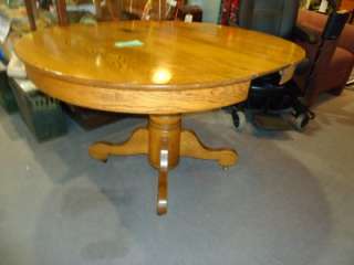 Antique Round Oak Table  