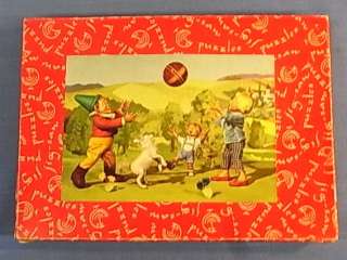 BEAUTIFUL PUZZLE PLAYING KIDS ANTIQUE GERMAN 1930 AF29  