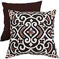 Pillow Perfect Decorative Brown/Beige Damask Square Toss Pillow 
