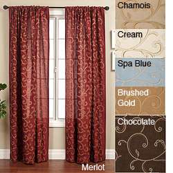 Isis Scroll Rod Pocket 96 inch Curtain Panel  Overstock