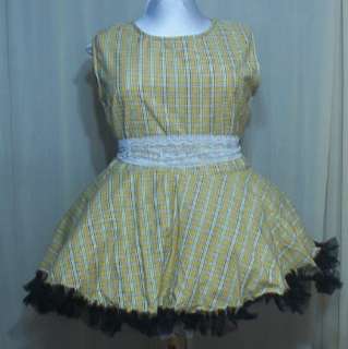 EGL Lolita Jrock Square Rockabilly Dolly Sissy Dress XL  