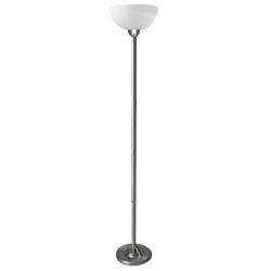 Torchiere Glass Shade Floor Lamp  