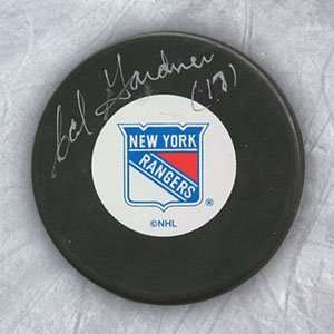  CAL GARDNER New York Rangers Autographed Hockey PUCK 