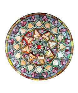Tiffany style Multicolored Stained Glass Window Panel  Overstock