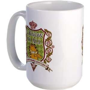  Know It All Garfield Humor Large Mug by  