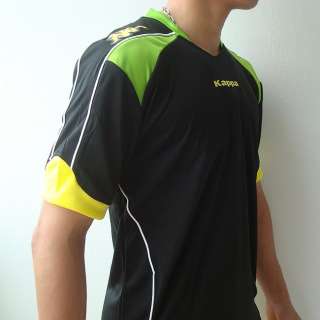 KAPPA Athletic Mens Football Soccer Shirt Black M L XL  