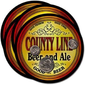 County Line , AL Beer & Ale Coasters   4pk