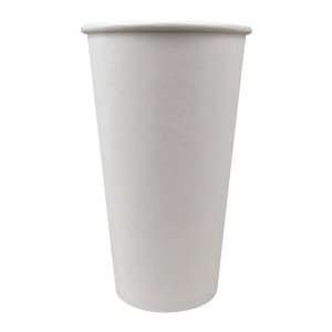  Choice 20 oz. Paper Hot Cup White 50 / Pack: Health 