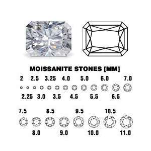  Moissanite Loose Radiant Cut Stone 11x9mm Jewelry