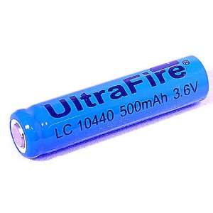 UltraFire 10440 AAA Li Ion 3.6V Rechargeable Battery 500 mAh FLAT TOP 
