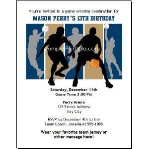   Washington Wizards Colored Birthday Party Invitation 