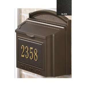  Wall Mount Personalized Mailbox   two lines, Black