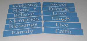 12 STENCIL Family Blessings Home Primitive Believe Sign  