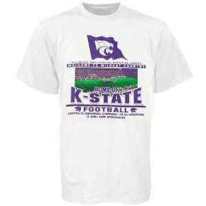  Kansas State Wildcats White Titles T shirt Sports 