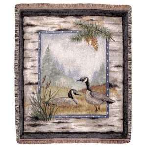  Canadian Geese In Field By Michelle Palmer Tapestry Throw 