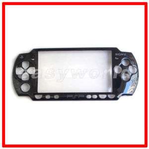 FRONT FACEPLATE SHELL CASE FOR SONY PSP 2000 SLIM BLACK  