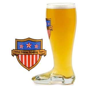  1 Liter United States Drinking Team Glass Beer Boot 