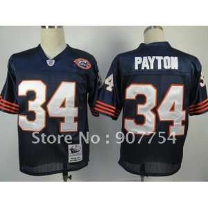 : chicago bears #34 walter payton navy blue throwback jersey chicago 