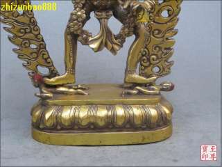 12Tibetan Bronze Gild King Kong Buddha Vasudhara  