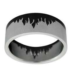 Stainless Steel Flame Puzzle Ring  