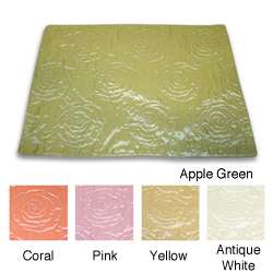 Quilted Rose Rectangle Placemats (Set of 6)  