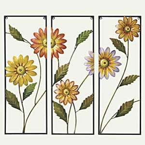  Set of 3 Floral Wall Panels 